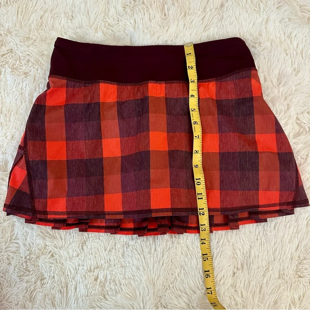Lululemon Pace Setter Skirt Skort Yama Check Plaid Tennis Golf Running Size 4